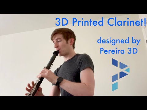 3D Printed Clarinet! | The New Pereira 3D Blackwood Bb Clarinet - video from Pereira 3D