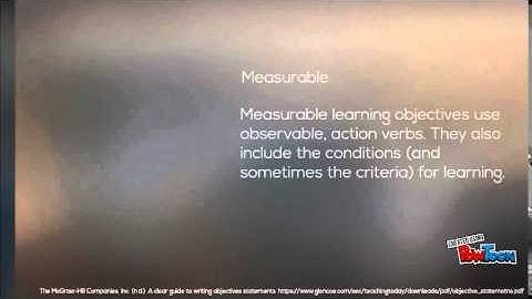 Measurable & Rigorous Learning Objectives