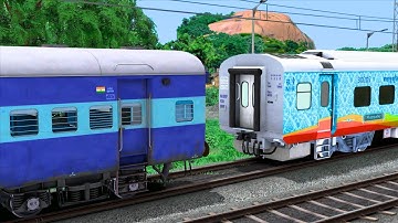ICF BLUE COUPLING LHB HUMSAFAR | BUMPY RAILROAD | RAILWORKS | TRAIN SIMULATOR 2022 | RAILROAD