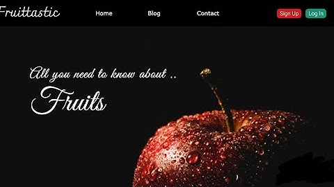 Basic Fruit website using only HTML & CSS Fruit website