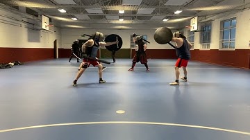 Sword & Shield Sparring (padded swords & rotella) Rick v Nick