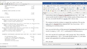 Latent Class Analysis (LCA) in Mplus for beginners  - Part 2