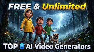 8 FREE & UNLIMITED AI Video Generators (Text-to-Video 2026) | No Limits, No Watermark