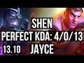 Shen vs jayce top  4013 22m mastery 1800 games  kr master  1310