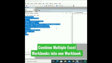 Combine Multiple Excel Workbooks into one Workbook #shorts #excel