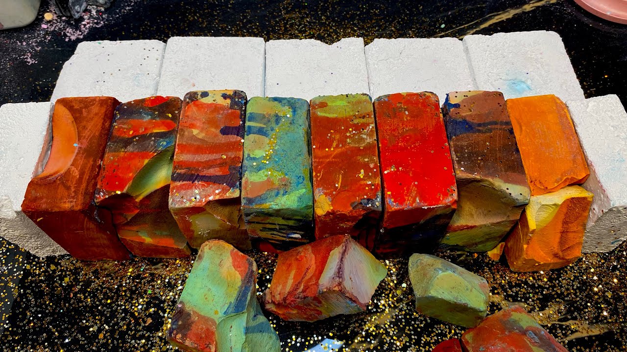 Dyed Gym Chalk and Reforms Freshies | Gym Chal asmr | Crush + Pebbles PP+ BTS CLEANING ASMR