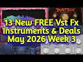 13 Best New FREE Effect Plugins, Vst Instruments, & Audio Plugin Deals - MAY 2026 Week 3