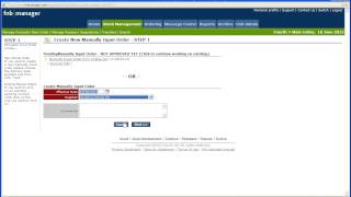 Manual inputting orders