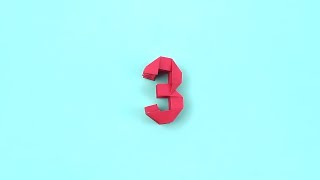 Origami Chiffre 3 – Apprends à plier le nombre 3 en papier facilement