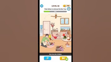 Annoying Puzzle Game - Level 52 - Wash dishes to welcome the New Year.
