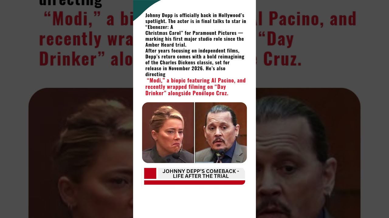 Johnny Depp Returns to Hollywood with a Starring Role in a Holiday Film