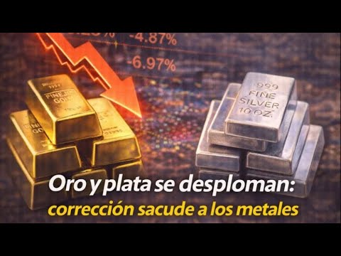 Oro y plata se desploman: corrección sacude a los metales - YouTube