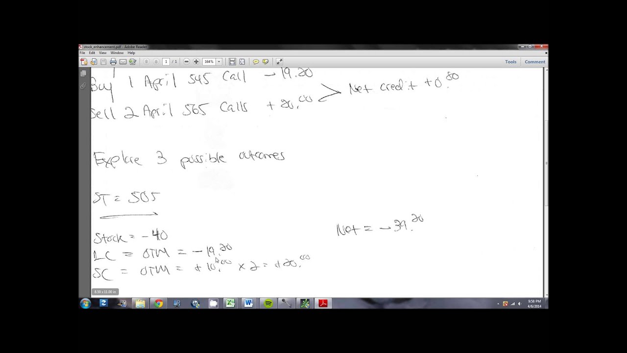 FINC 512 - Options Trading - Stock Enhancement