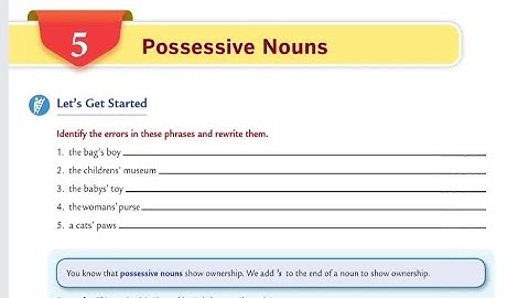Possessive Nouns | Ch-05 | Class-06 | Part-01| Collins English grammar and compositions book
