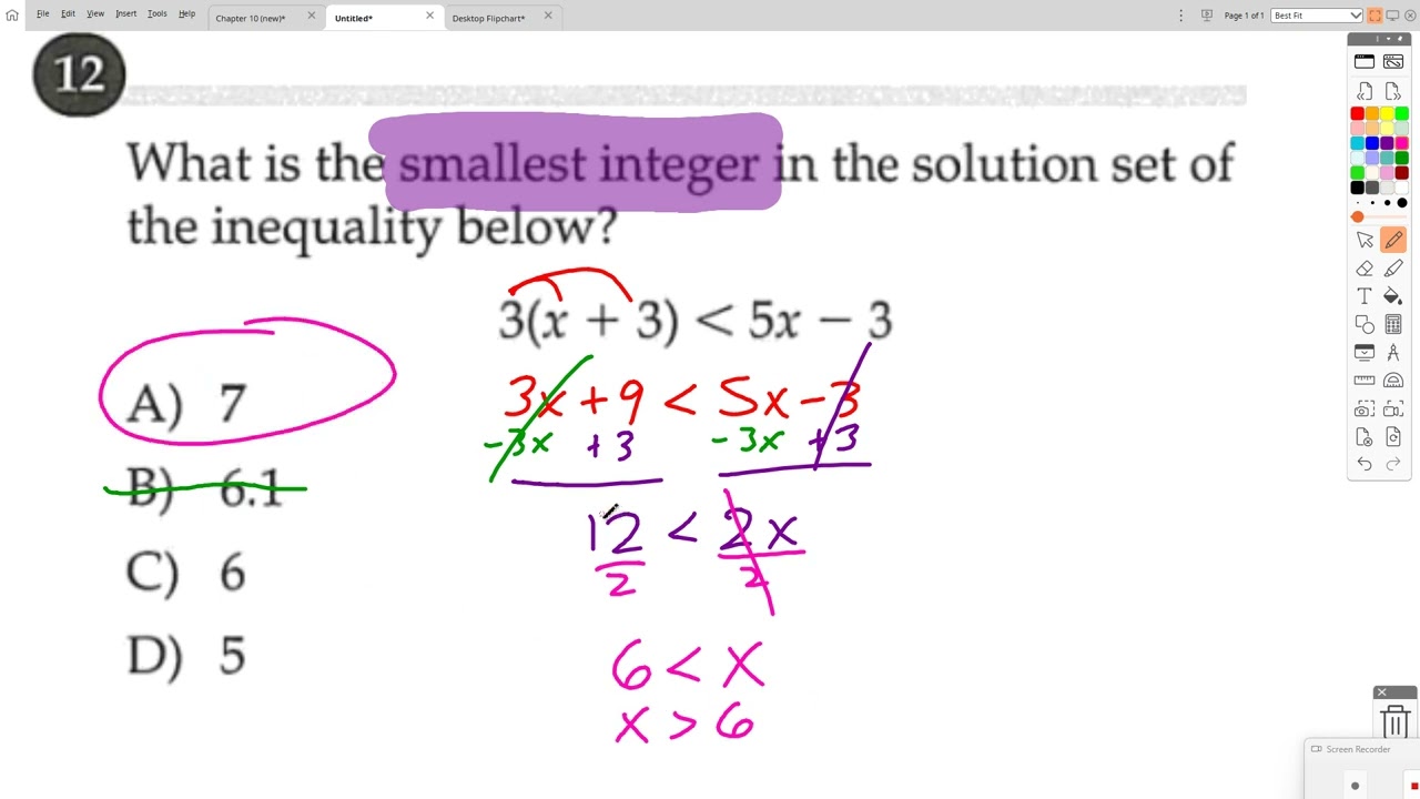 ACT Math Prep - Week 4, Question 12