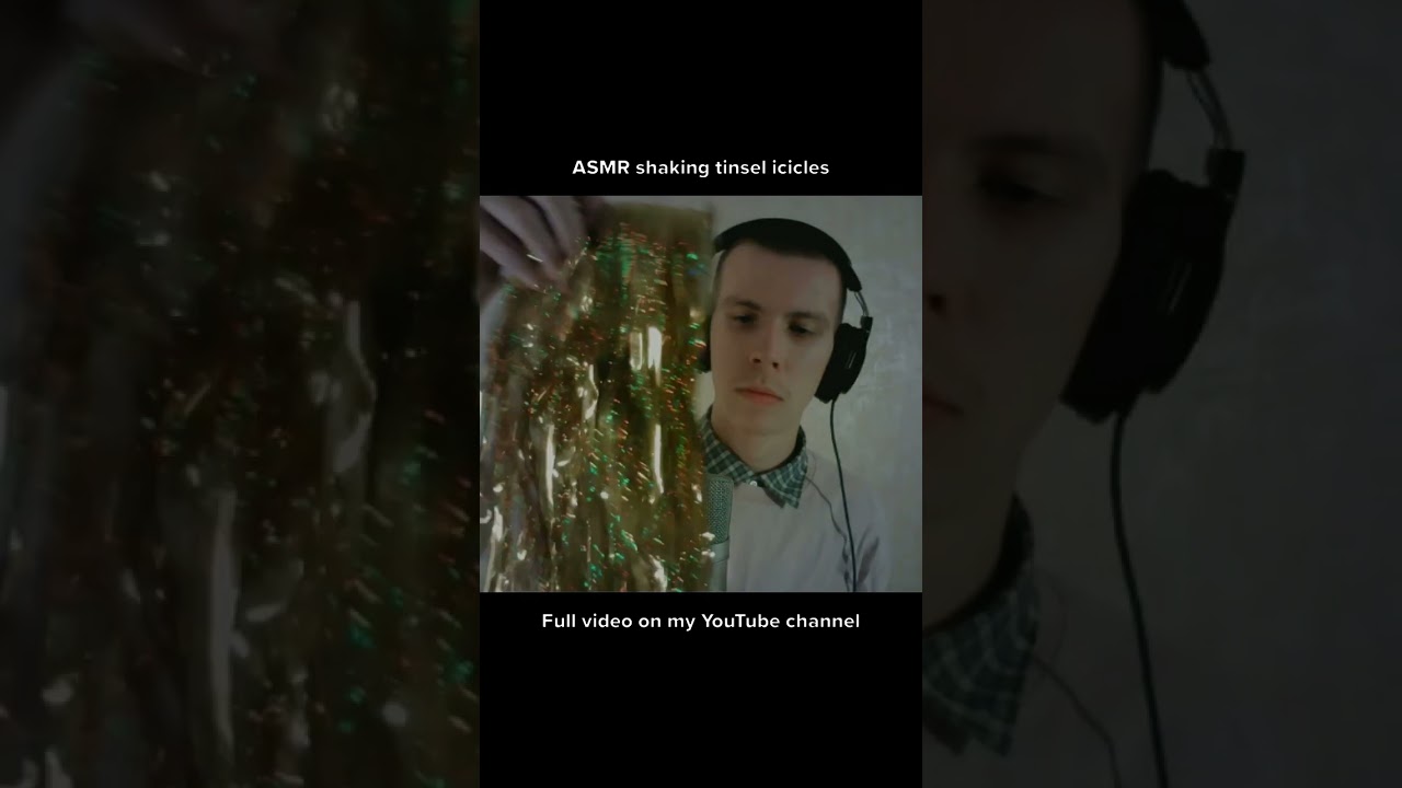 ASMR shaking tinsel icicles 