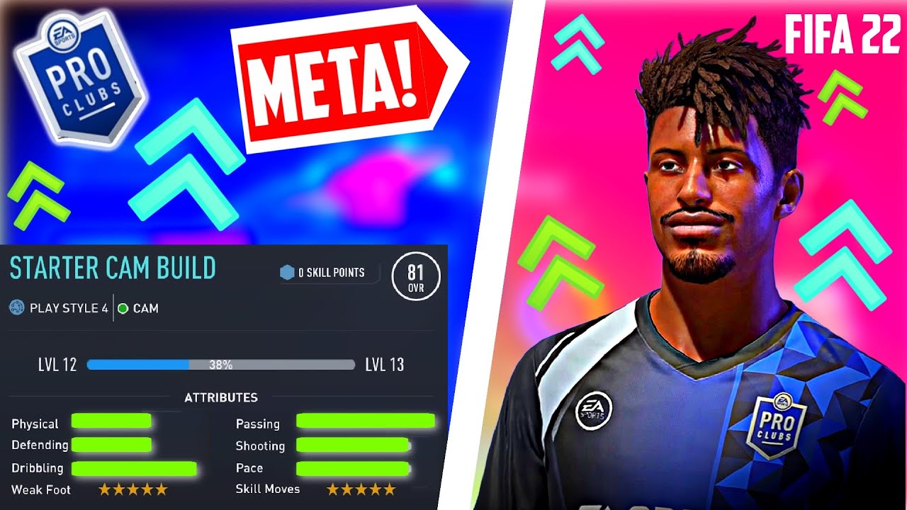 FIFA 22 PRO CLUBS BEST STARTER *META* CAM BUILD TO GET MAX SKILL