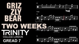 Grizzly Bear - Two Weeks (🔴Drum Notation | PDF)@chamisdrums  #drumtabs #rockdrum #trinitycollege