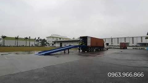 Cầu dẫn xe nâng lên container Tân Phát- Cầu lên container 8 tấn cung cấp lắp đặt tại Hải Dương