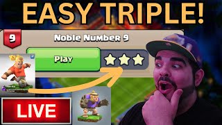 NEW Noble Number 9 Challenge! | Clash Of Clans LIVE #ClashwithHaaland