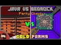 Java vs Bedrock GOLD Farms... Which Is BETTER | Java vs Bedrock Parity Check | Minecraft 1.17