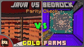 Java vs Bedrock GOLD Farms... Which Is BETTER | Java vs Bedrock Parity Check | Minecraft 1.17