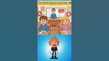 Who is doing cheating 😲? #riddle #find #brainteasers #shorts #genius #challenge #quiz #real