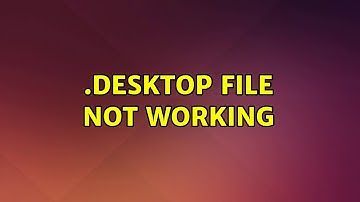 Ubuntu: .desktop file not working