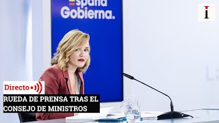 Rueda de prensa tras el Consejo de Ministros