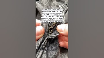 Repair a broken zipper without replacing