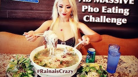 7lb Pho Eating Challenge | Pho Ha #7 in Riverside | RainaisCrazy | Oliver and Pearl