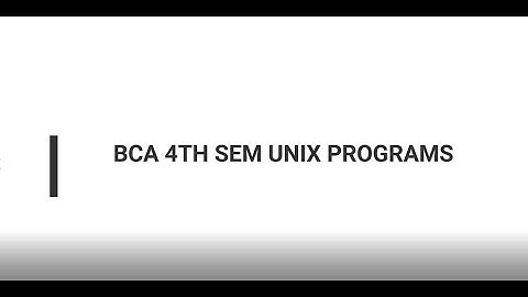 UNIX SHELL PRACTICALS CYGWIN BCA 4TH SEM