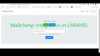 Mailchimp Integration in LARAVEL