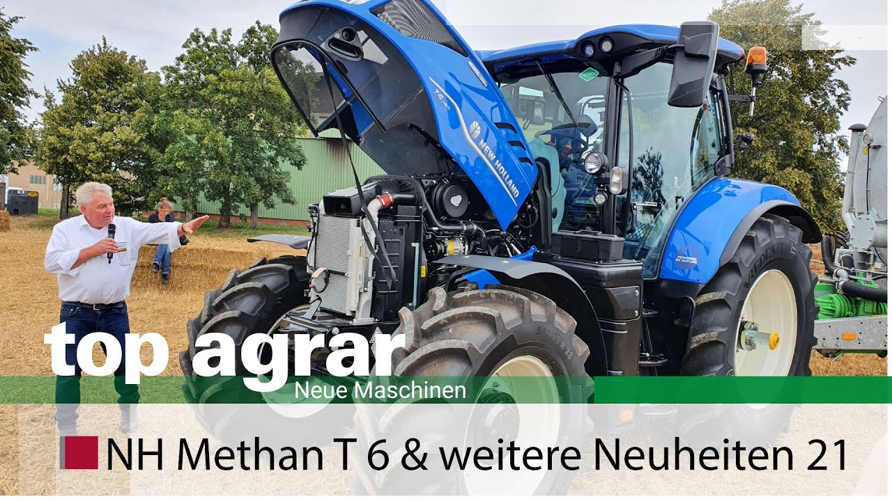 New Holland T6.180 Methane geht in Serie – Festkammerpresse Roll Bar 125 – Der neue T7 HD