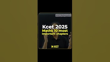 Top 10 Chapters of Maths for KCET 2025 #kcet #kcet2025 #kcetmaths #kcetexam