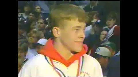 1997 Iowa HS State Wrestling Finals 3A 130 Josh Bu...