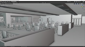 Spaceship Cafeteria Toilets Kitchen I Blender VR UPBGE Game Project