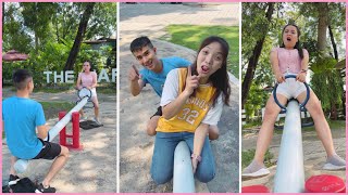 Prank my friend by seesaw FUNNY 🤣😱😎 Su Hao #shorts by SH TikTok