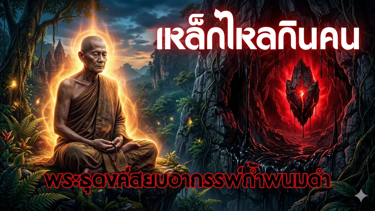 ตำนานเหล็กไหลกินคน: พระธุดงค์สยบอาถรรพ์ถ้ำพนมดำ | นิทานธรรมะสอนใจ ฟังก่อนนอน