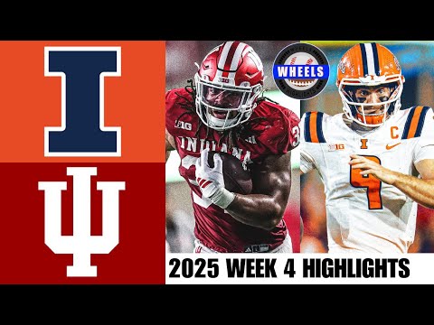 #9 Illinois vs #19 Indiana Highlights | Week 4 | 2025 College Football Highlights