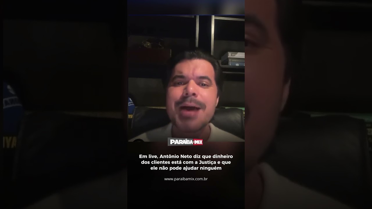 Em live, Antônio diz que dinheiro dos clientes está com a Justiça e que ele não pode ajudar ninguém