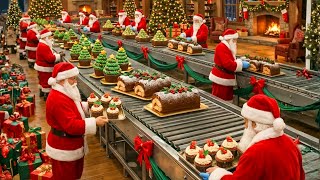 Inside the Christmas Dessert Factory: The Hidden Process Behind Holiday Sweets (Full Process)