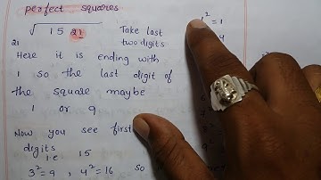 Simple tric to find the square root of perfect squares part-1 || sri pragna