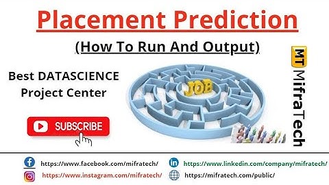 Placement Prediction (How To Run And Output) - Mifratech#bestdatascienceprojects#bestmlprojects