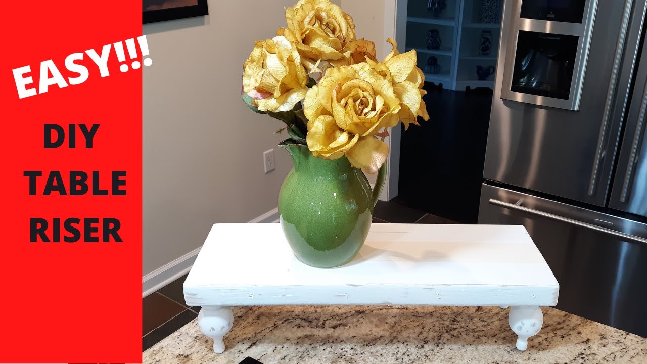 EASIEST DIY FARMHOUSE TABLE RISER HOW TO MAKE A WOODEN TABLE RISER