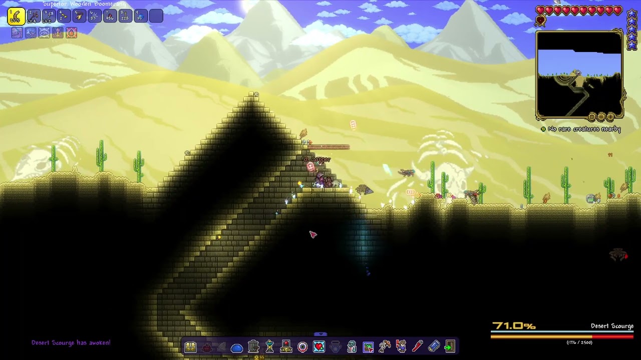 How to cheese Desert Scourge Terraria Calamity Mod YouTube