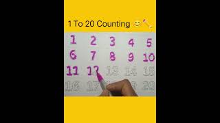 😊 Counting Number Tutorial For kids Rhymes #ginti #kidsvideo #shortfeed #shorts