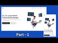 🚀 How to Build a Modern Portfolio Website (HTML + Tailwind CSS) | Part- 1 | Responsive Portfolio