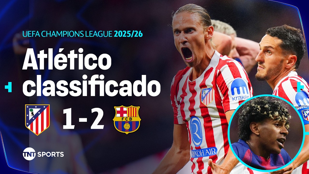 YAMAL CRAVA, JOGA MUITO, MAS BARÇA TEM ZAGUEIRO EXPULSO E É ELIMINADO | ATL. DE MADRID 1X2 BARCELONA