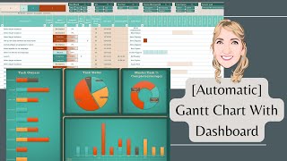 Automated Gantt Chart For Project Management With Charts Dashboard